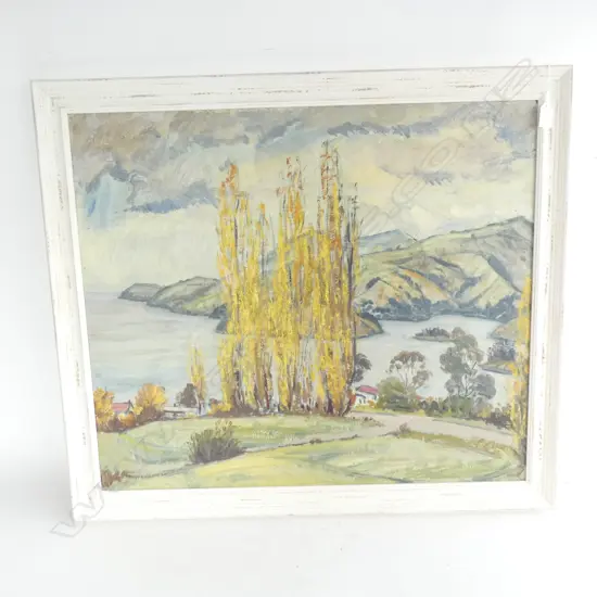 KARATAHI NEAR TAUPO UNSIGNED OIL ON BOARD 600 X 700 MM