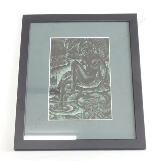 RONA DYER THE POOL VINTAGE LITHOGRAPH BY H TOMBS 1950 200 X 140