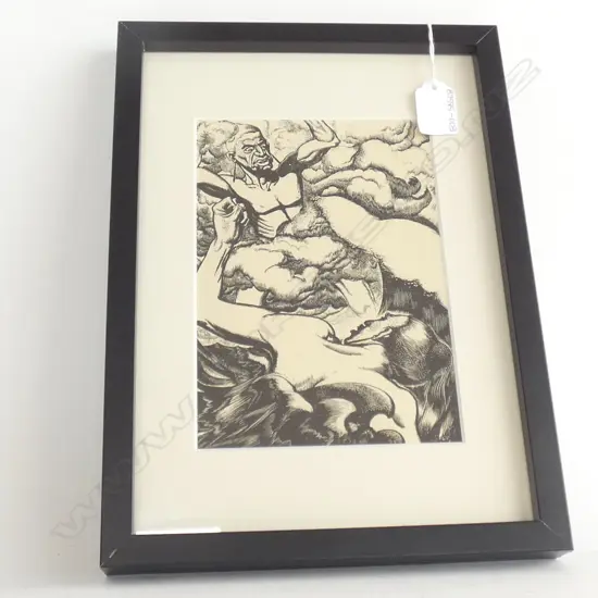 GEORGE WOODS MAORI MYTHS AND LEGENDS VINATGE LITHOGRAPH BY H TOMBS 200 X 140 MM