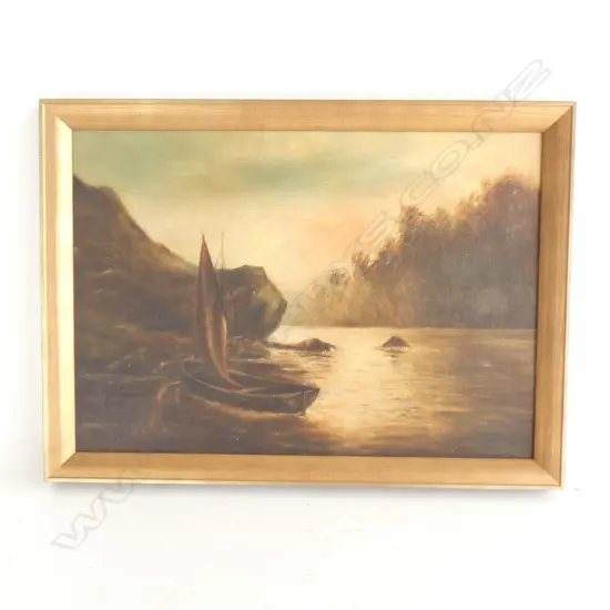 19TH CENTURY SEASCAPE EARLY NZ FRAMING  LABEL 230 X 340 MM