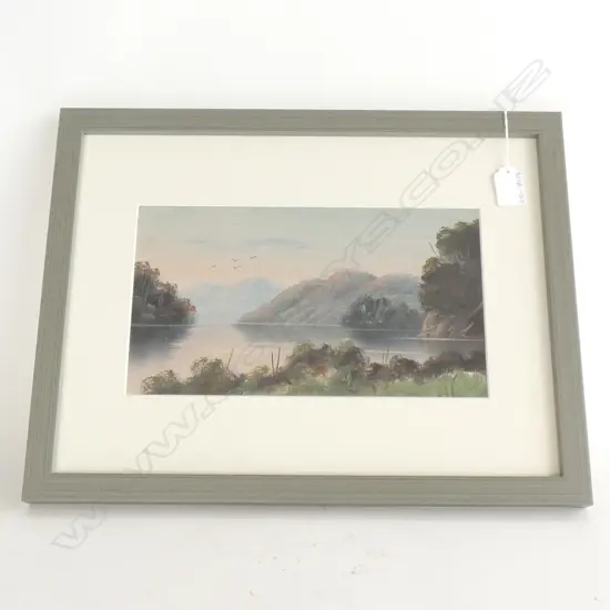 	J MAYCLAIR LAKE WANAKA OIL ON BOARD 150 X 290 MM