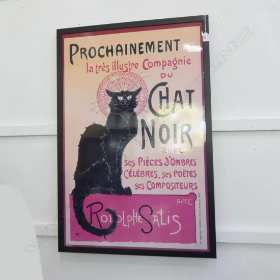 PREPRINT 'CHAT NOIR' POSTER PRINT 950 x 645mm