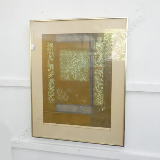 SIGNED AND DATED JAPANESE PRINT 'SHINING GREEN' 570x445mm