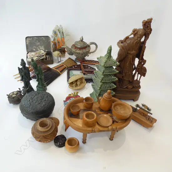 BOX LOT ASST. ORIENTAL ITEMS