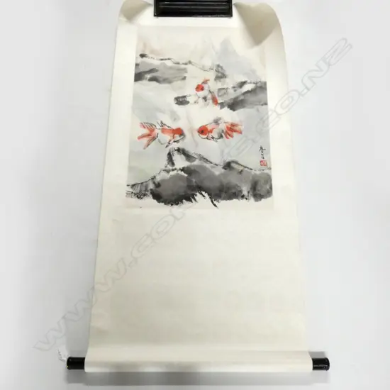 CHINESE SCROLL BY GAO GU 'GOLDFISH'