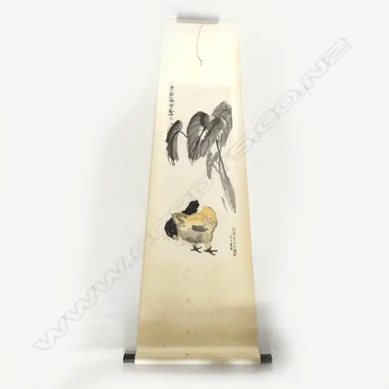 SCROLL PRINT COLLABORATION BETWEEN QI BAISHI AND XU BEIHONG