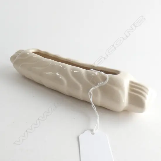 VINTAGE CROWN LYNN TROUGH VASE # 141 CLEAR GLAZE 220MM