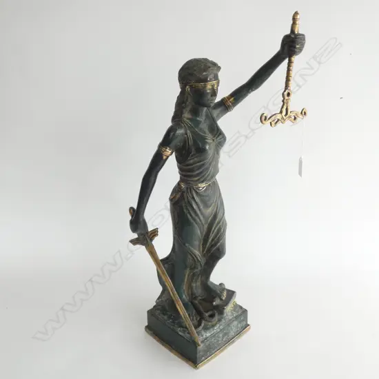 BRONZE JUSTITIA FIGURE H.610mm