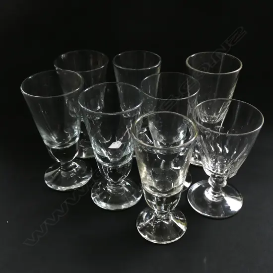 8 VINTAGE FRENCH ABSINTHE GLASSES C1920'S 