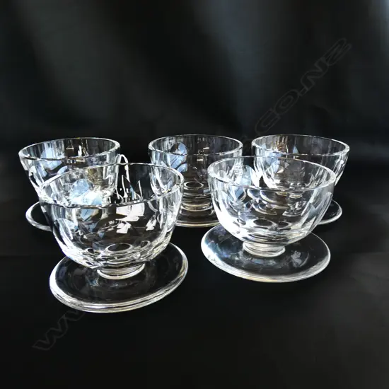 5 WATERFORD CRYSTAL DESSERT COUPES