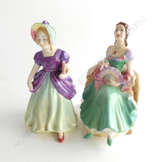 2 FIGURINES; COALPORT 'BARBARA' & PARAGON 'MISS PAMELA' H.130mm