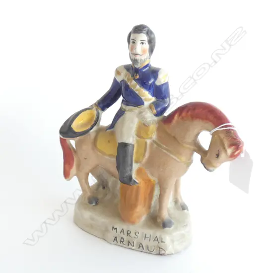 STAFFORDSHIRE FIGURE 'MARSHALL ARNAUD' CRIMEAN WAR H. 200MM