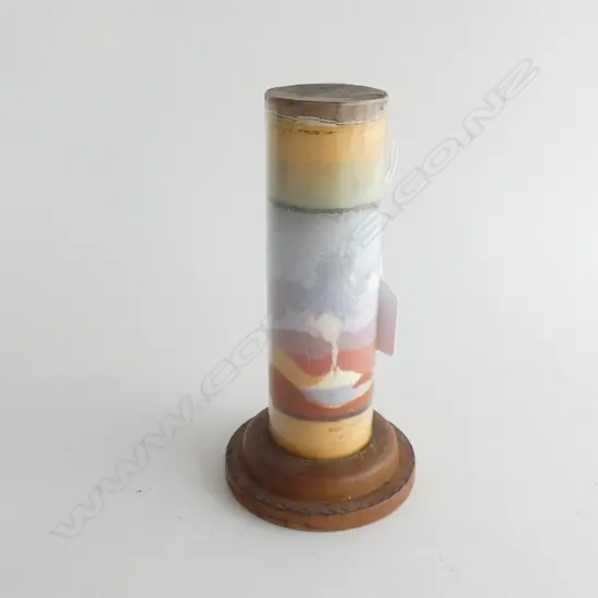 'KIA-ORA FROM ROTOROA N.Z' COLOURED SAND PICTURE...