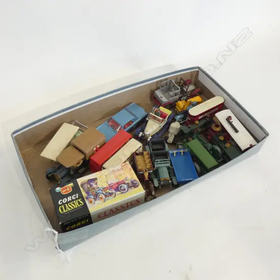 TRAY OF ASST. MATCHBOX & CORGI TOYS ETC