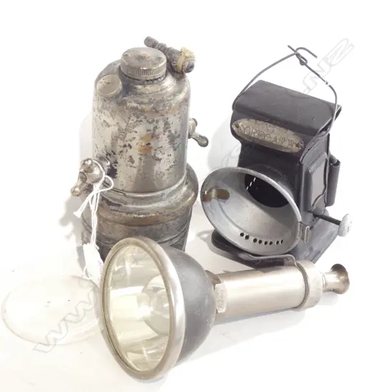 3 LANTERNS; BICYCLE ETC H.160mm