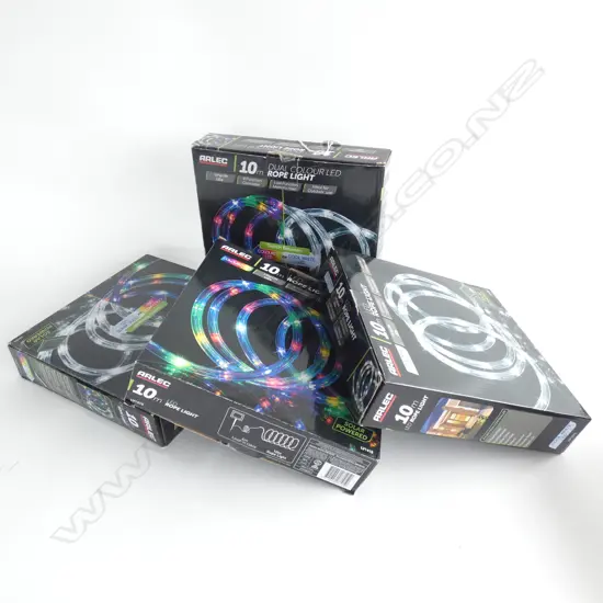 4 NEW ARLEC 10 METRE OUTDOOR LED ROPE LIGHTS