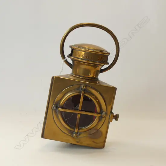 ANTIQUE  COPPER CAR LANTERN H.250mm