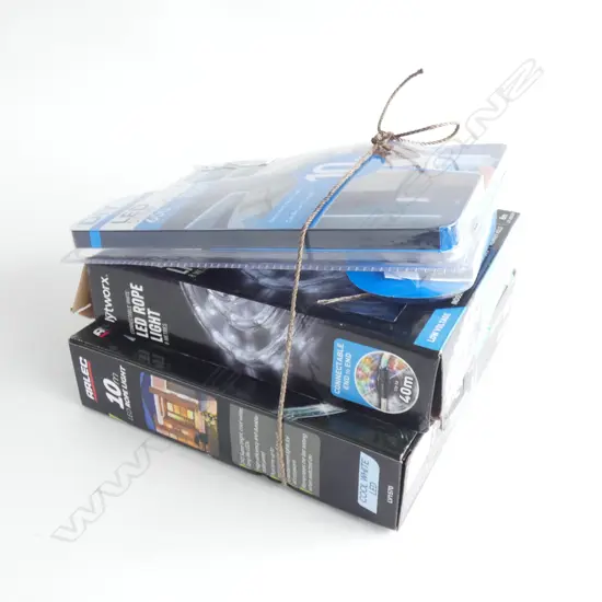 3 NEW OUTDOOR LED ROPE LIGHTS. 2x10m. 1X8m