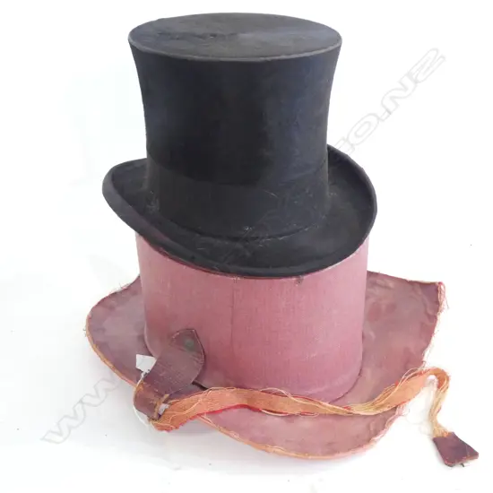 ANTIQUE LINCOLN BENNETT & CO TOP HAT ORIG. CASE