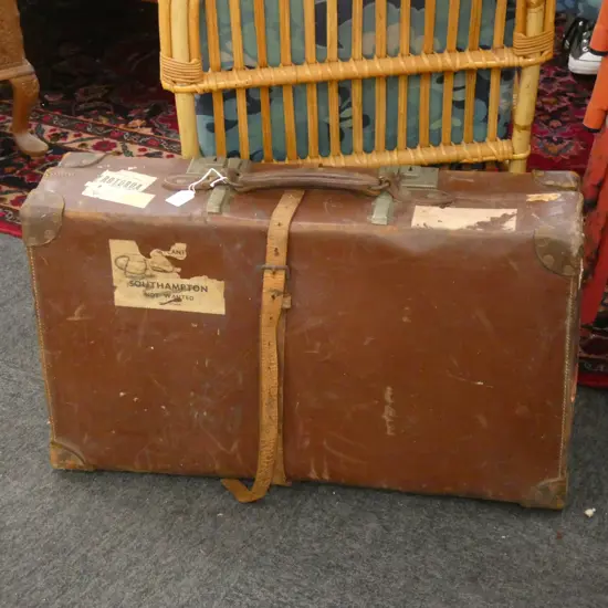 VINTAGE LEATHER SUITCASE W.560mm