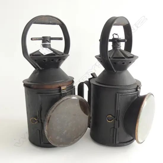 PR BLACK PAINTED RAILWAY / SHIPS LAMPS H.320mm