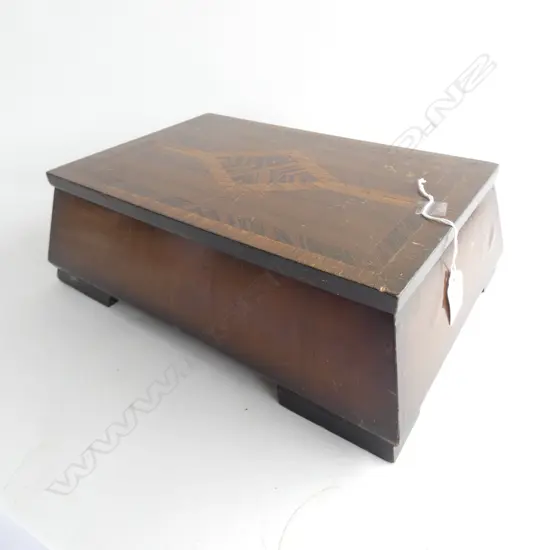 ART DECO INLAID WALNUT SEWING ? BOX L.350mm