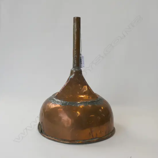 ANTIQUE COPPER RUM FUNNEL 210mm dia