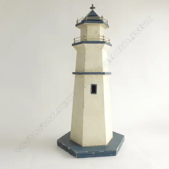 WOODEN PAINTED MODEL LIGHTHOUSE H.630MM.