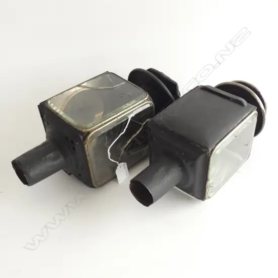 2 VINTAGE CARRIAGE LANTERNS H.310mm AF