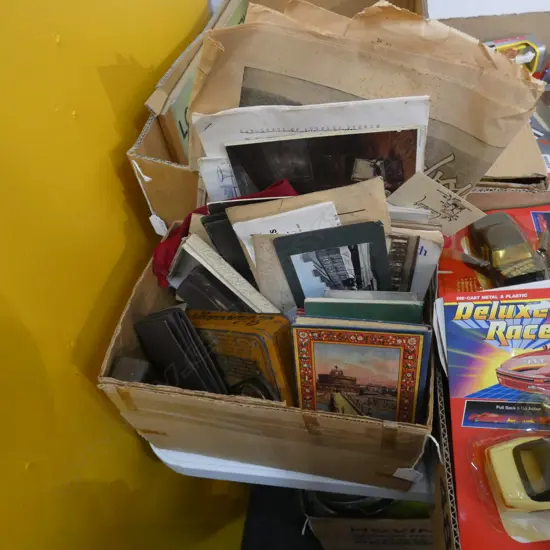 BOX LOT ASST. WWII ERA EPHEMERA ETC