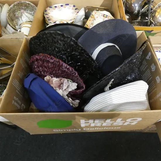 BOX LOT VINTAGE LADIES HATS