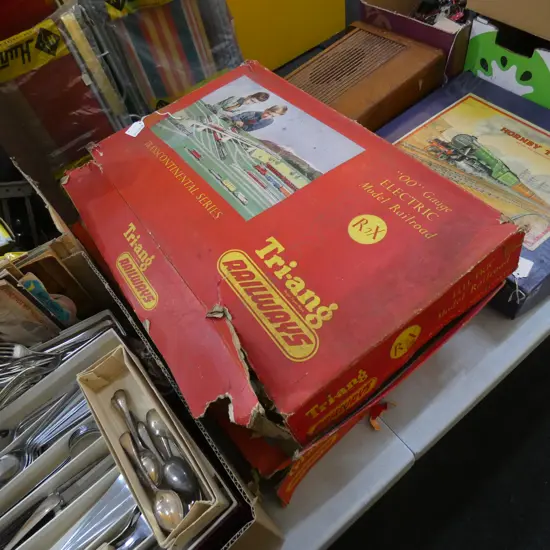 2 VINTAGE TRI-ANG BOXED RAILWAY SETS