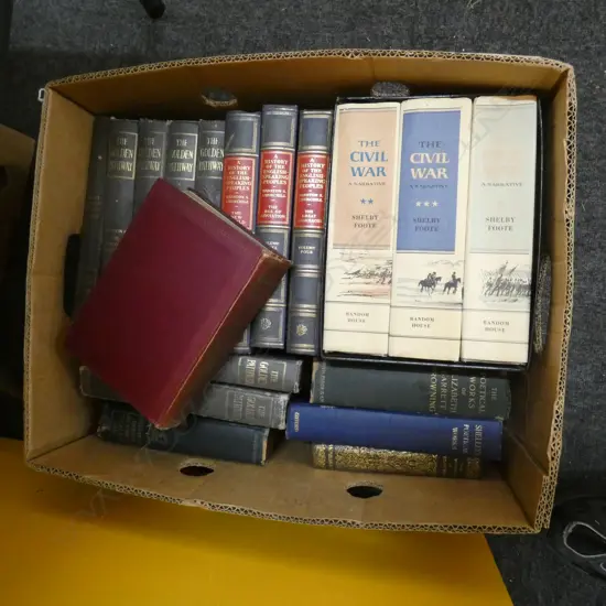 BOX LOT BOOKS; POETRY, CIVIL WAR, GOLDEN PATHWAY ETC