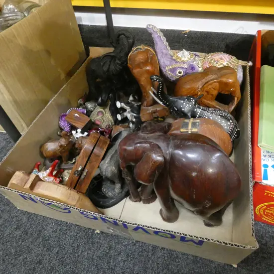 BOX LOT ASST. ELEPHANTS