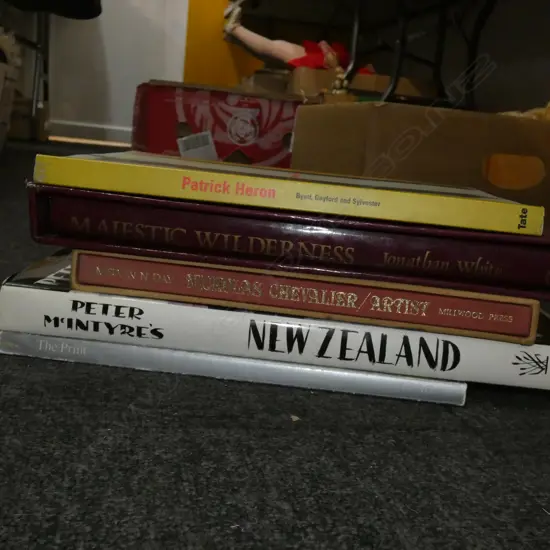 LG BOX REFERENCE / ART BOOKS INCL PETER MCINTYRES 'NEW ZEALAND'