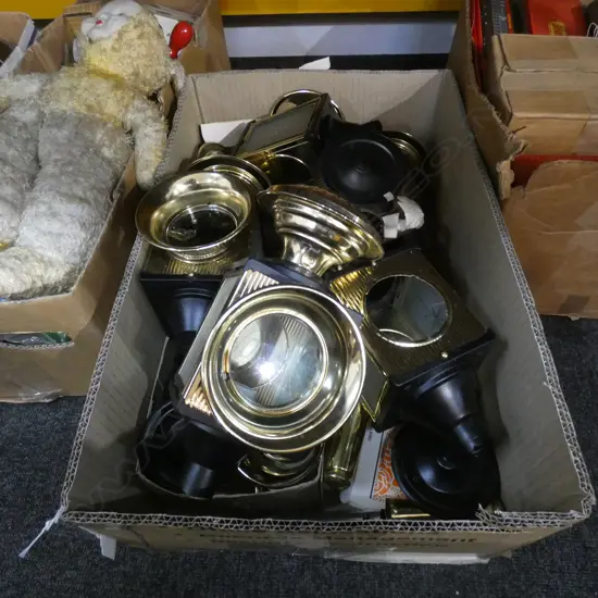 BOX LOT LANTERNS ETC