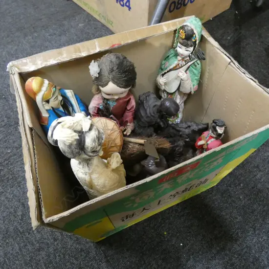 BOX LOT ORIENTAL FIGURINES