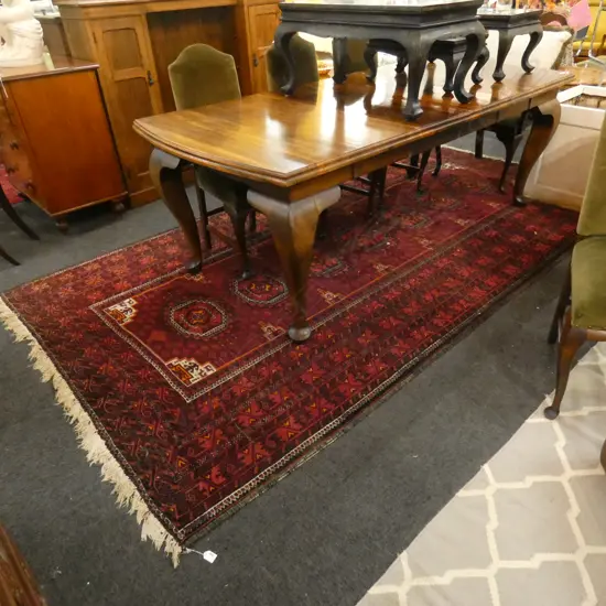 LG RED IRANIAN HAND KNOTTED WOOL PILE RUG...