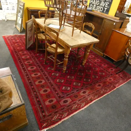 LARGE HAND KNOTTED ALL WOOL CARPET...