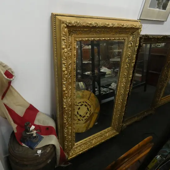 LG GILT FRAMED WALL MIRROR 810 X 1310MM