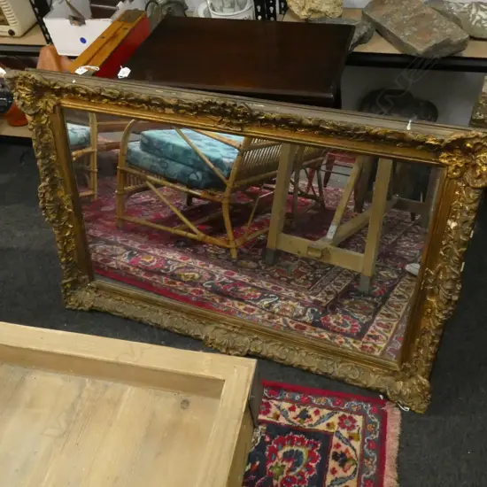 LG GILT FRAMED WALL MIRROR 775 X 1190MM