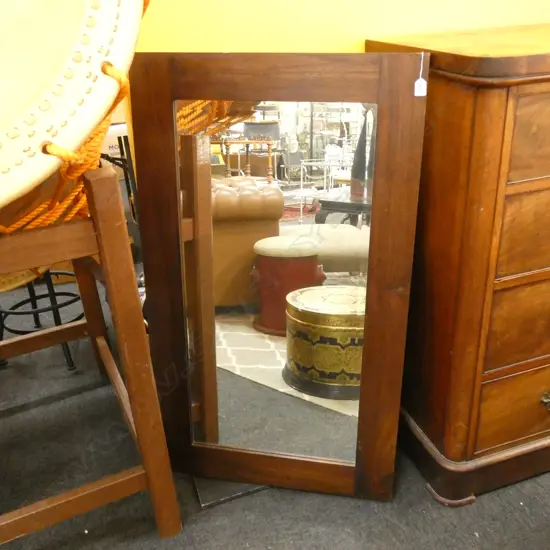 LARGE MODERN WOODEN FRAMED MIRROR 1200x700mm