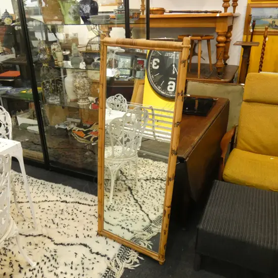 BAMBOO FRAMED MIRROR 1390x530mm