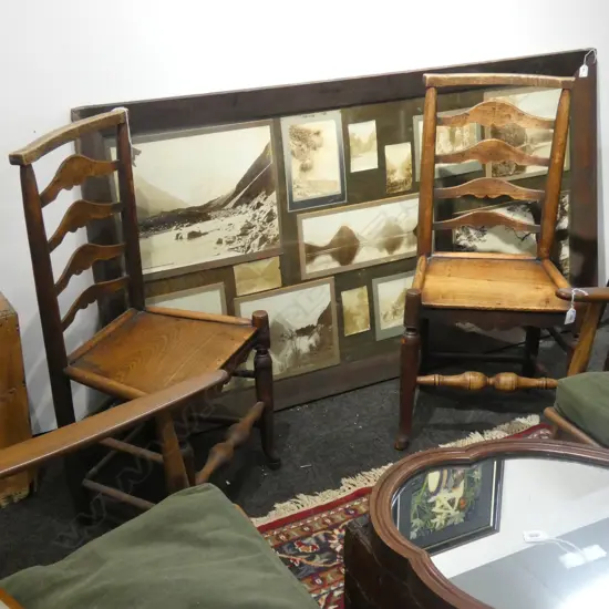 PR OAK LADDER BACK CHAIRS