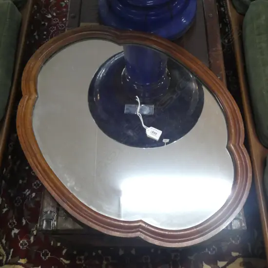 VINTAGE WOODEN FRAMED MIRROR 655x500mm