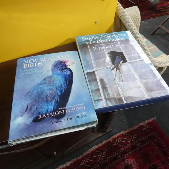 2 RAYMOND CHING BOOKS 'NZ BIRDS' & 'STUDIES & SKETCHES OF A BIRD PAINTER'