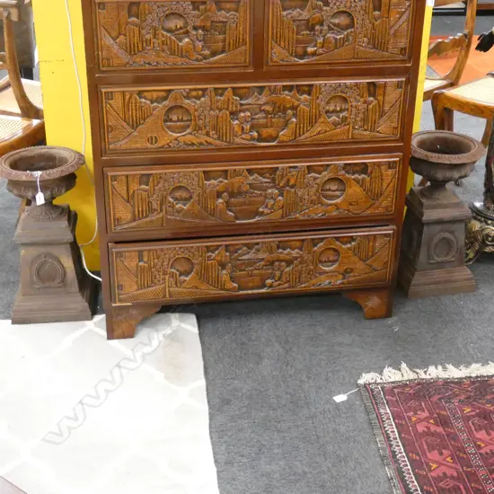 PR CAST IRON GARDEN URNS H. 470 DIA 270MM