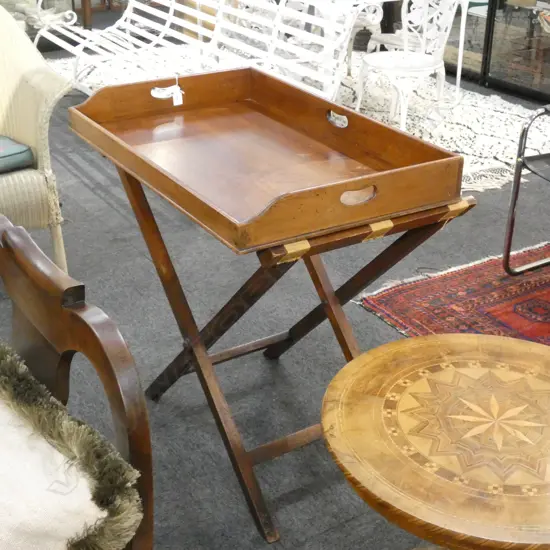 COLONIAL KAURI BUTLERS TRAY ON STAND W.865mm