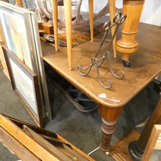 LG COLONIAL KAURI DINING TABLE 2 PLANK ON CASTORS 1190 X 2220MM