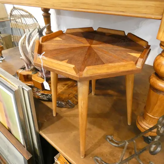 OCTAGONAL TABLE NATIVE TIMBER INLAY 